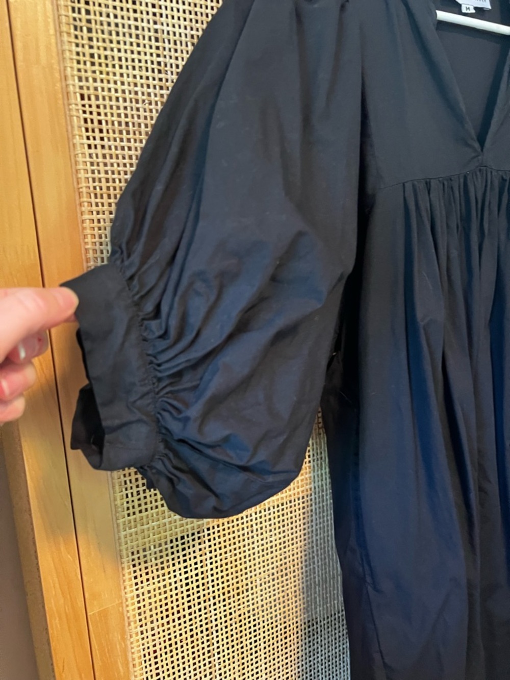 Never a Wallflower High Neck Dress in Black Poplin medium GUC, no flaws - Picture 6 of 8
